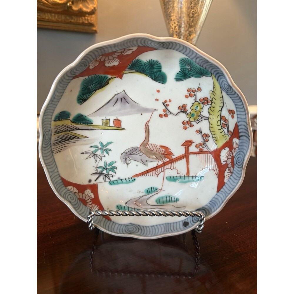 Antique Japanese Late Edo Period Imari Porcelain Bowl